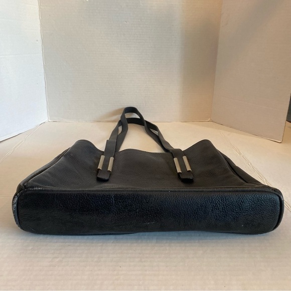 Francesco Biasia Vintage Black Italian Leather Handbag - Picture 3 of 16